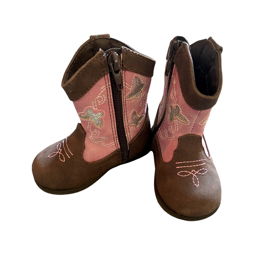 Wonder nation size 4 pink and brown cowgirl boots